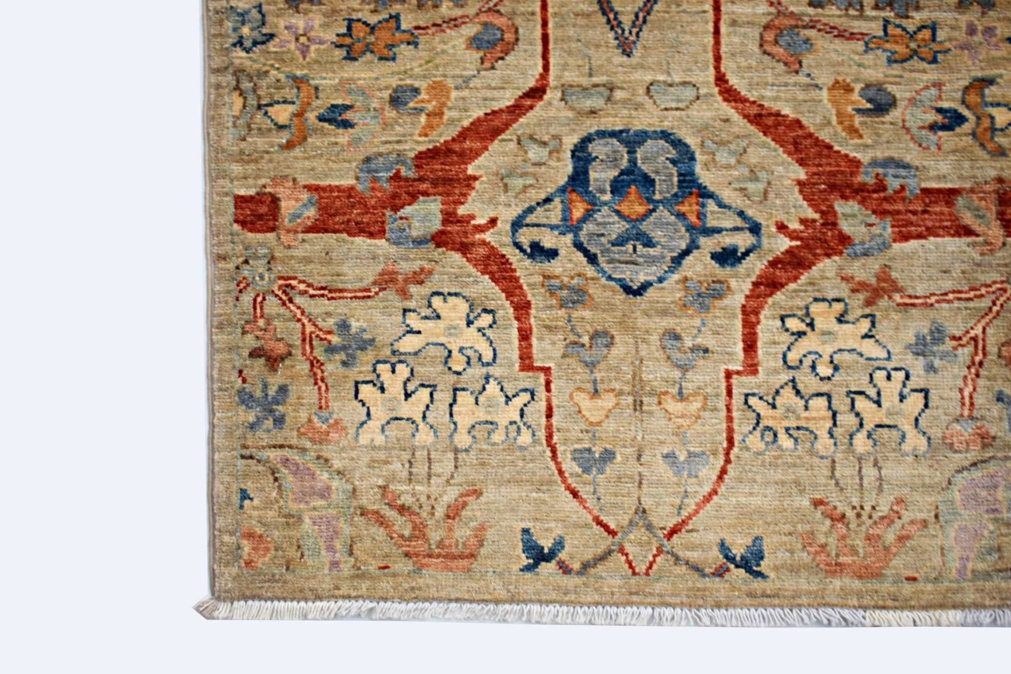 Handmade Afghan Chobi Hallway Runner | 366 x 149 cm | 12' x 4'9" - Najaf Rugs & Textile