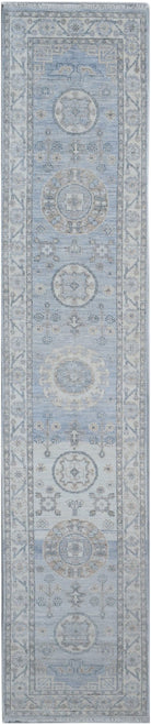 Handmade Afghan Chobi Hallway Runner | 388 x 76 cm | 12'9" x 2'6" - Najaf Rugs & Textile