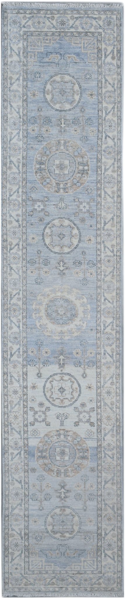 Handmade Afghan Chobi Hallway Runner | 388 x 76 cm | 12'9" x 2'6" - Najaf Rugs & Textile