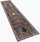 Handmade Afghan Chobi Hallway Runner | 406 x 87 cm | 13'4" x 2'10" - Najaf Rugs & Textile