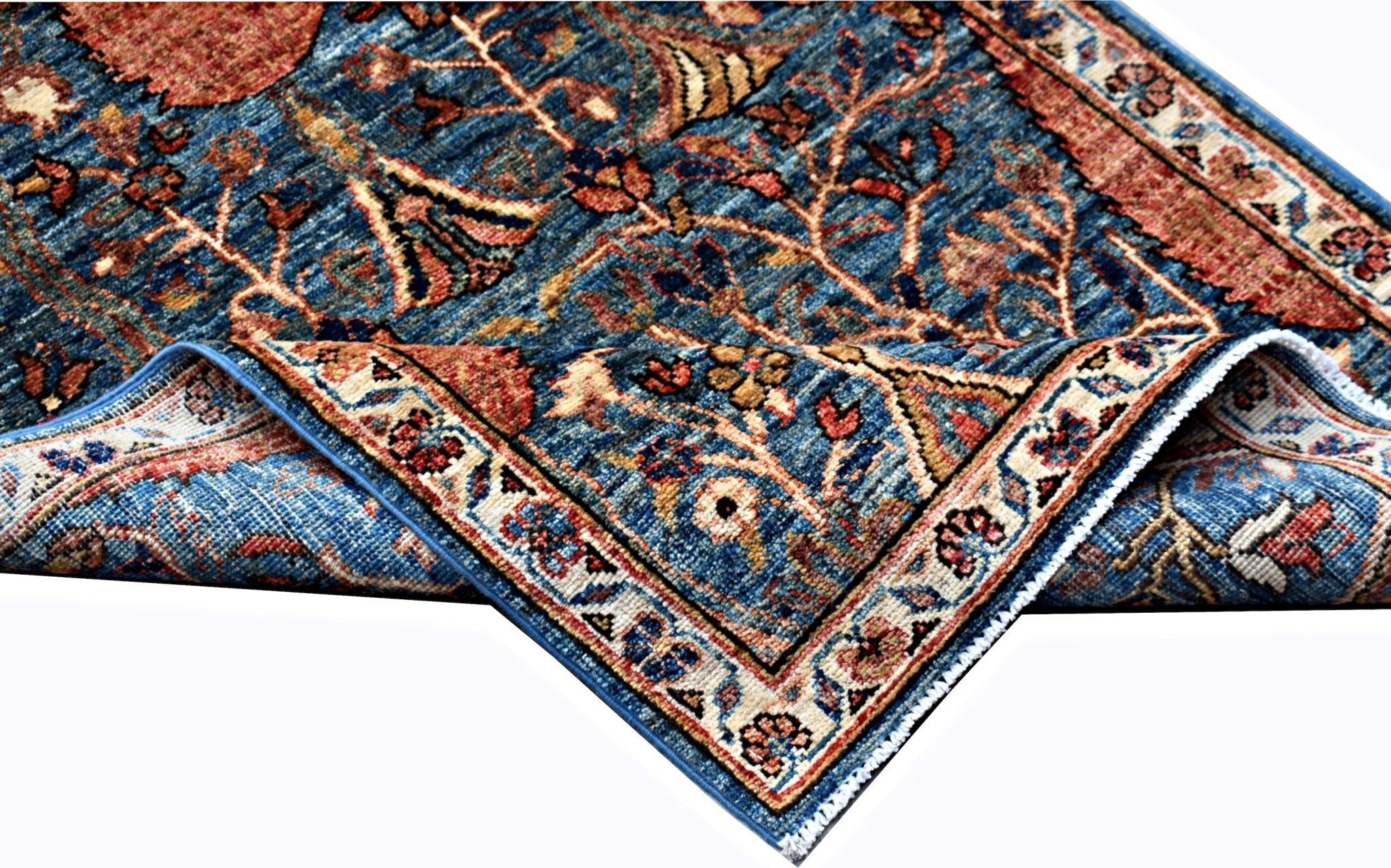 Handmade Afghan Chobi Hallway Runner | 406 x 87 cm | 13'4" x 2'10" - Najaf Rugs & Textile