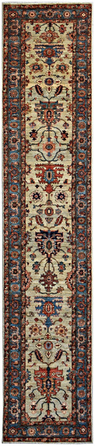 Handmade Afghan Chobi Hallway Runner | 475 x 97 cm | 15'7" x 3'2" - Najaf Rugs & Textile