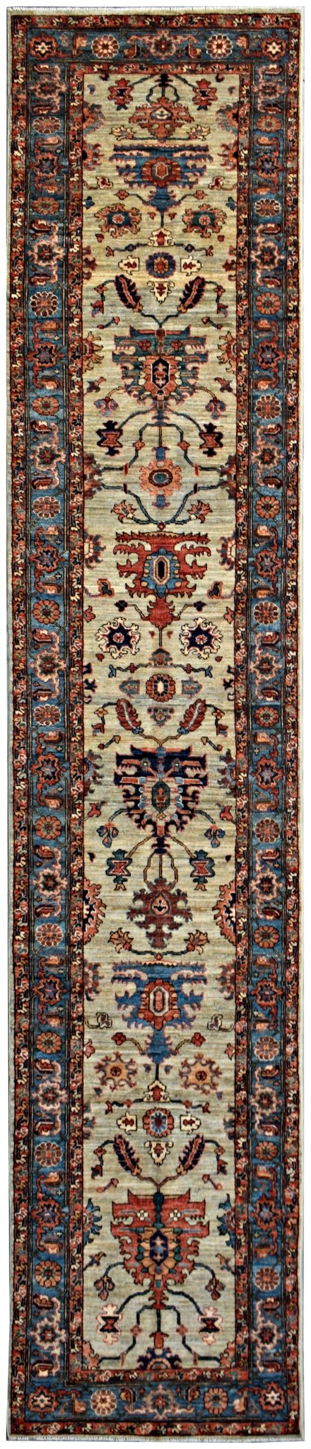 Handmade Afghan Chobi Hallway Runner | 475 x 97 cm | 15'7" x 3'2" - Najaf Rugs & Textile