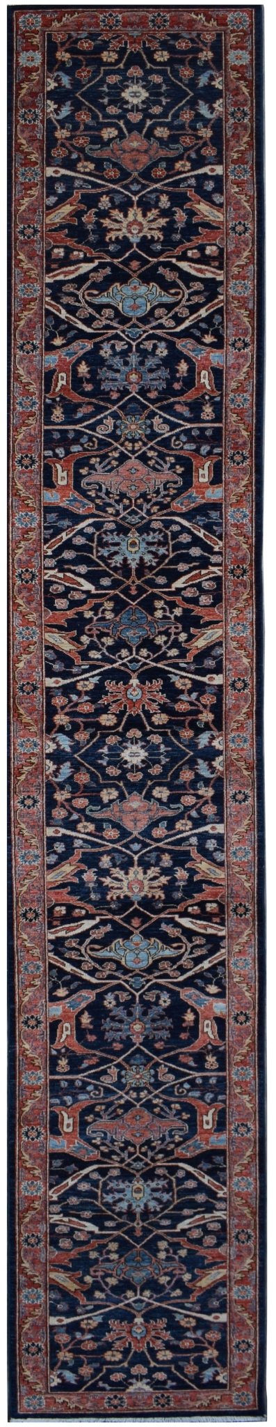 Handmade Afghan Chobi Hallway Runner | 592 x 80 cm | 19'5" x 2'8" - Najaf Rugs & Textile