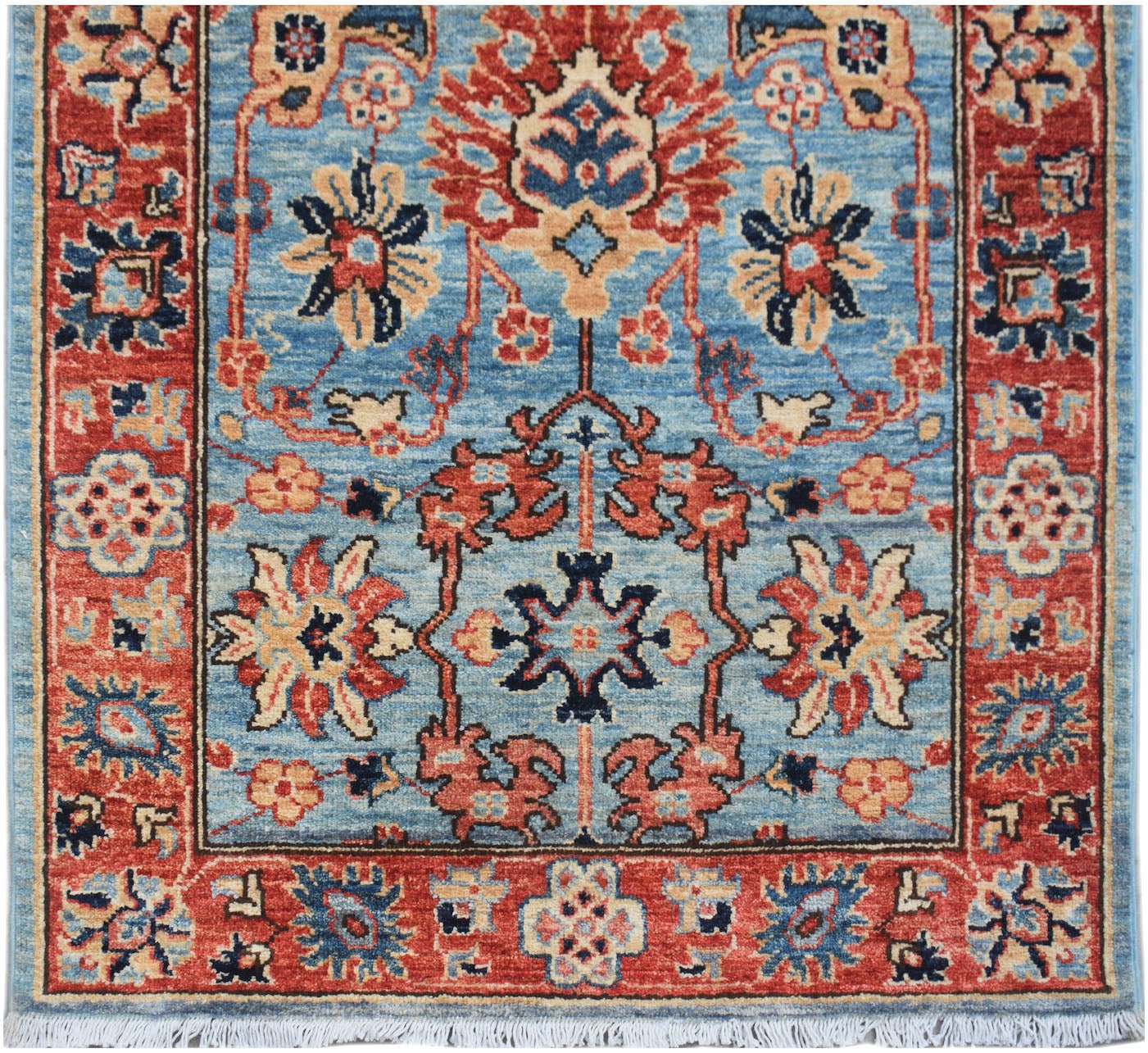 Handmade Afghan Chobi Hallway Runner | 592 x 80 cm | 19'5" x 2'8" - Najaf Rugs & Textile