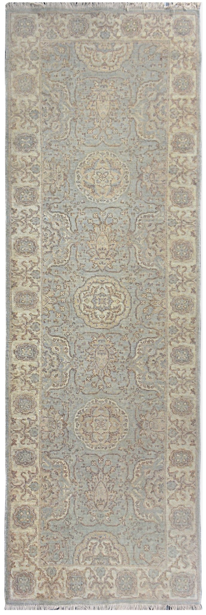 Handmade Afghan Chobi Hallway Runner | Bamyan Collection | 238 x 86 cm | 7'10" x 2'10" - Najaf Rugs & Textile