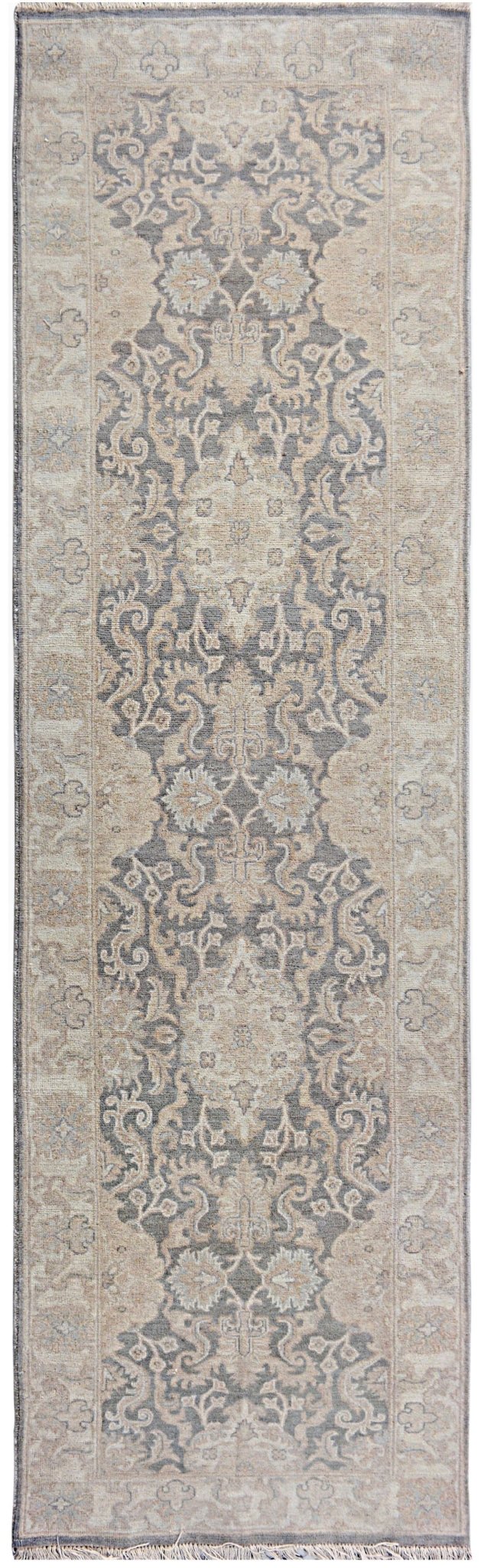 Handmade Afghan Chobi Hallway Runner | Bamyan Collection | 247 x 72 cm | 8'2" x 2'6" - Najaf Rugs & Textile