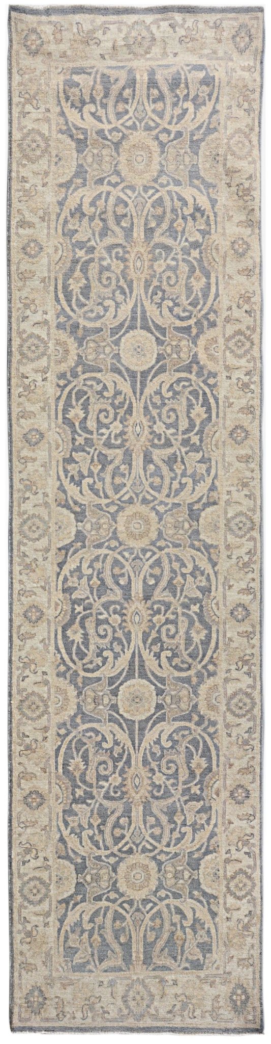 Handmade Afghan Chobi Hallway Runner | Bamyan Collection | 289 x 76 cm | 9'6" x 2'6" - Najaf Rugs & Textile