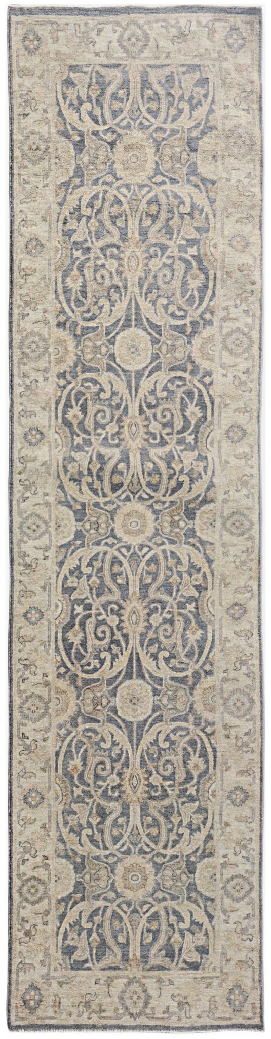 Handmade Afghan Chobi Hallway Runner | Bamyan Collection | 289 x 76 cm | 9'6" x 2'6" - Najaf Rugs & Textile