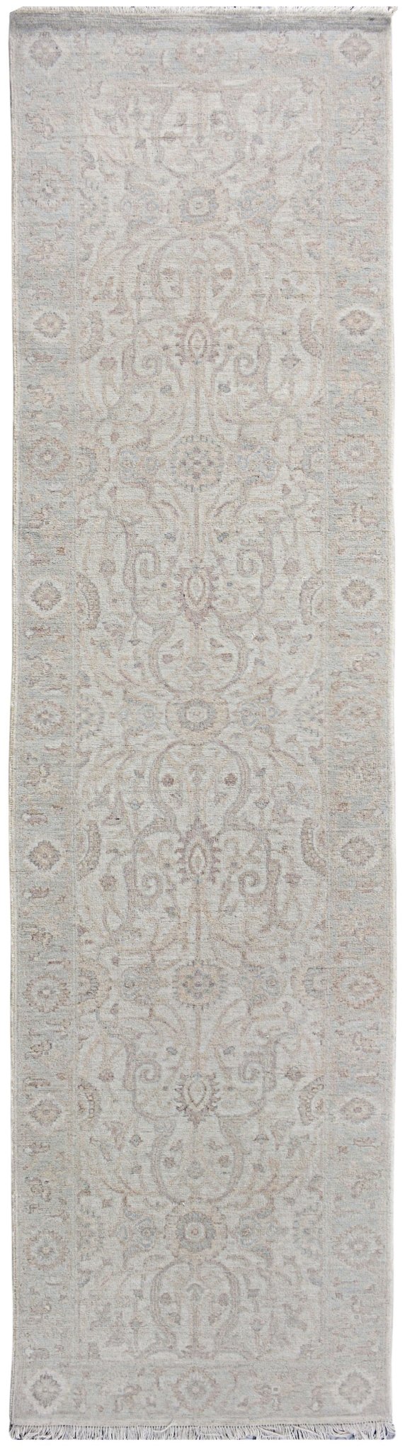 Handmade Afghan Chobi Hallway Runner | Bamyan Collection | 292 x 75 cm | 9'7" x 2'6" - Najaf Rugs & Textile