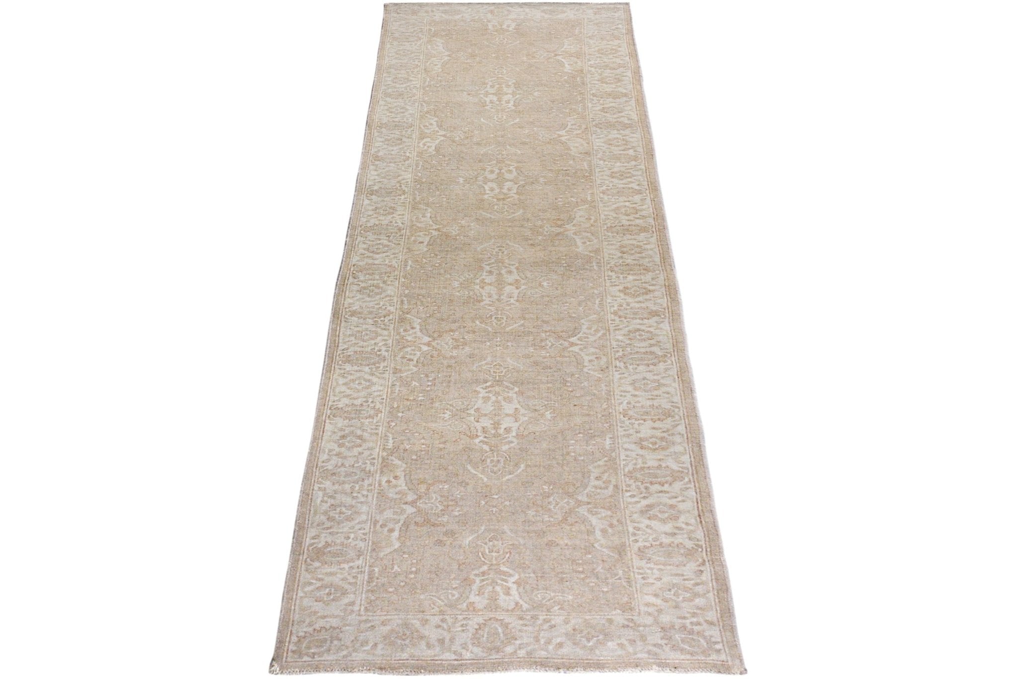 Handmade Afghan Chobi Hallway Runner | Bamyan Collection | 345 x 72 cm | 11'4" x 2'5" - Najaf Rugs & Textile