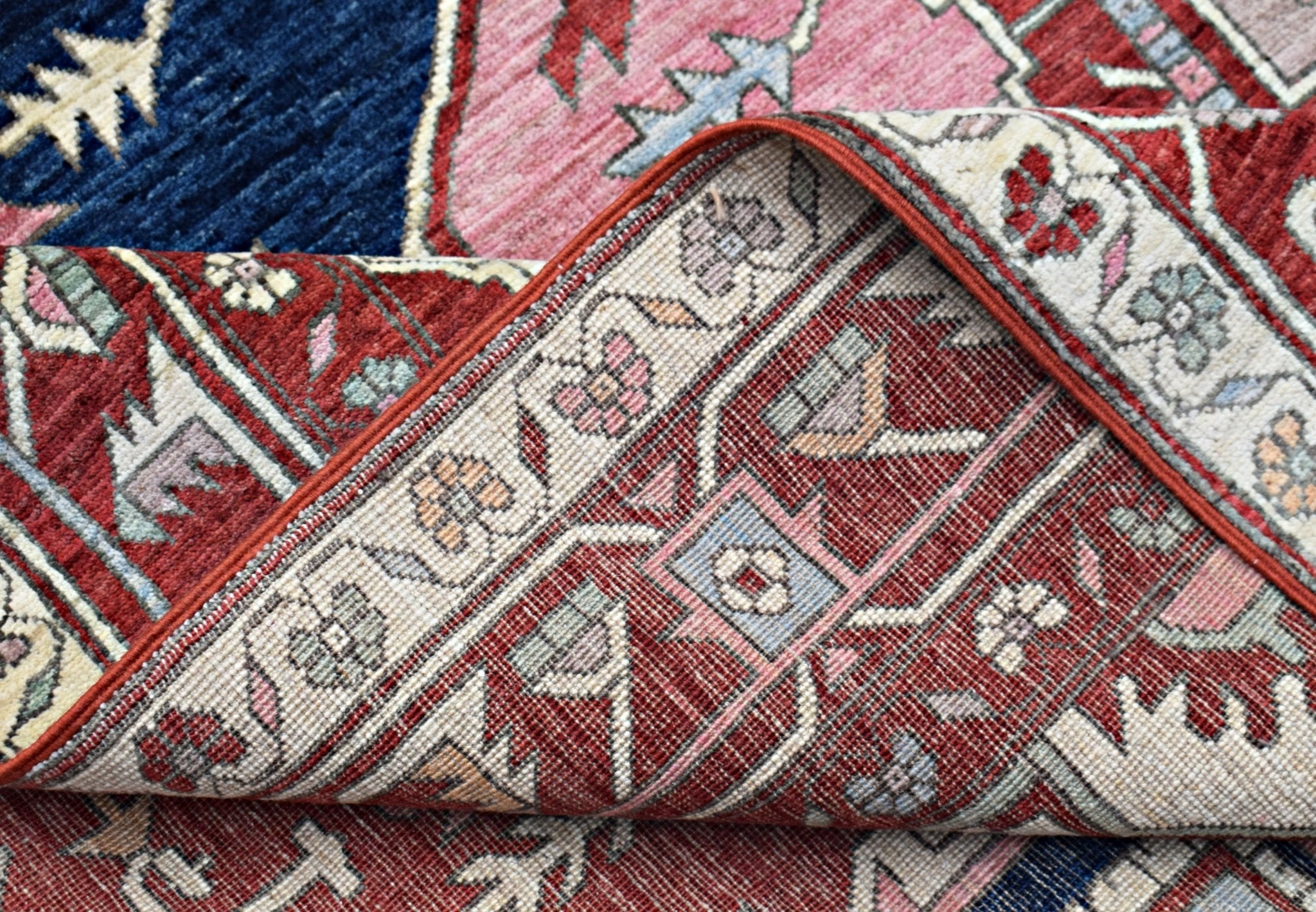 Handmade Afghan Chobi Heriz Rug | 303 x 243 cm | 9'11" x 8' - Najaf Rugs & Textile