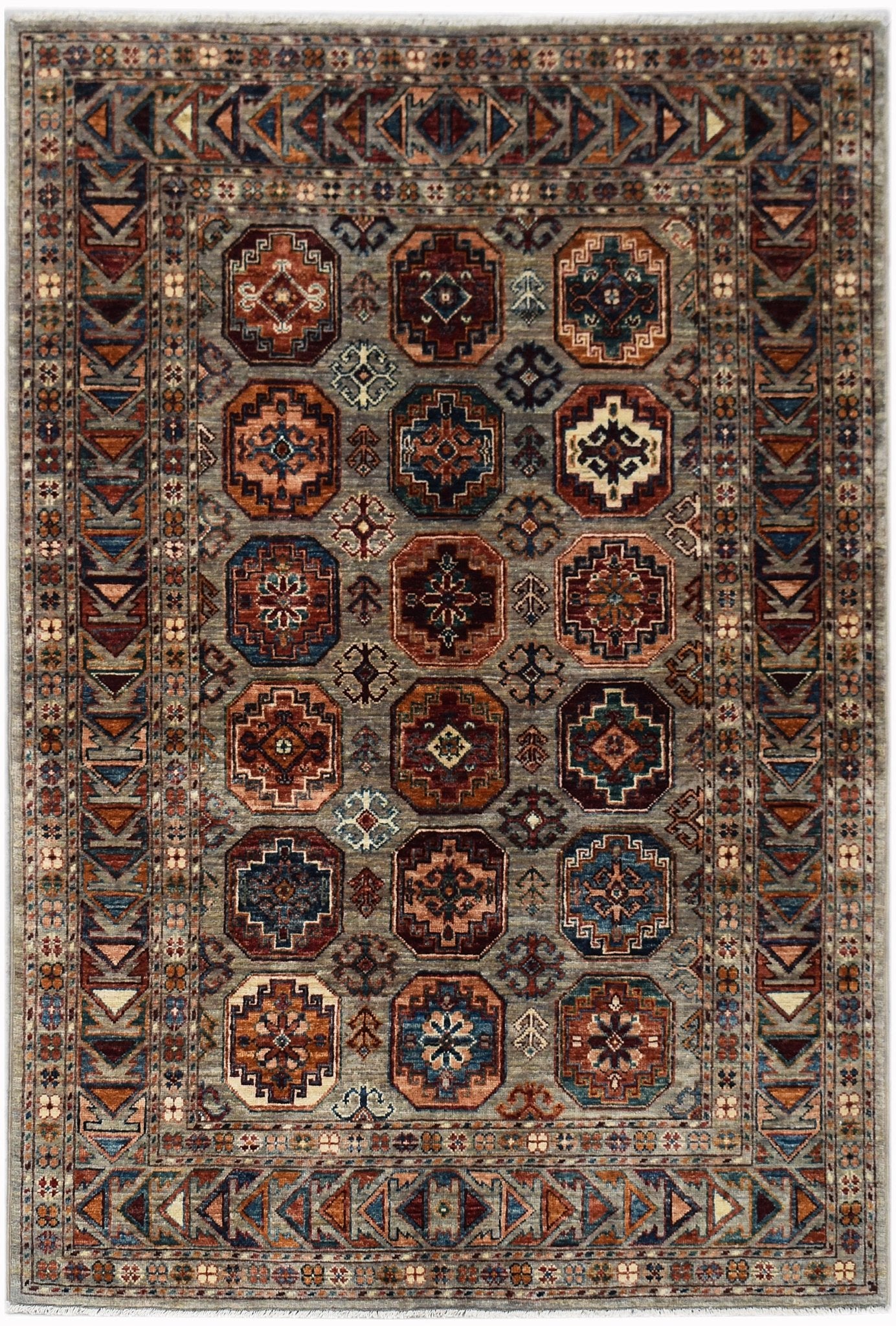 Handmade Afghan Chobi Rug | 184 x 127 cm | 6'1" x 4'2" - Najaf Rugs & Textile