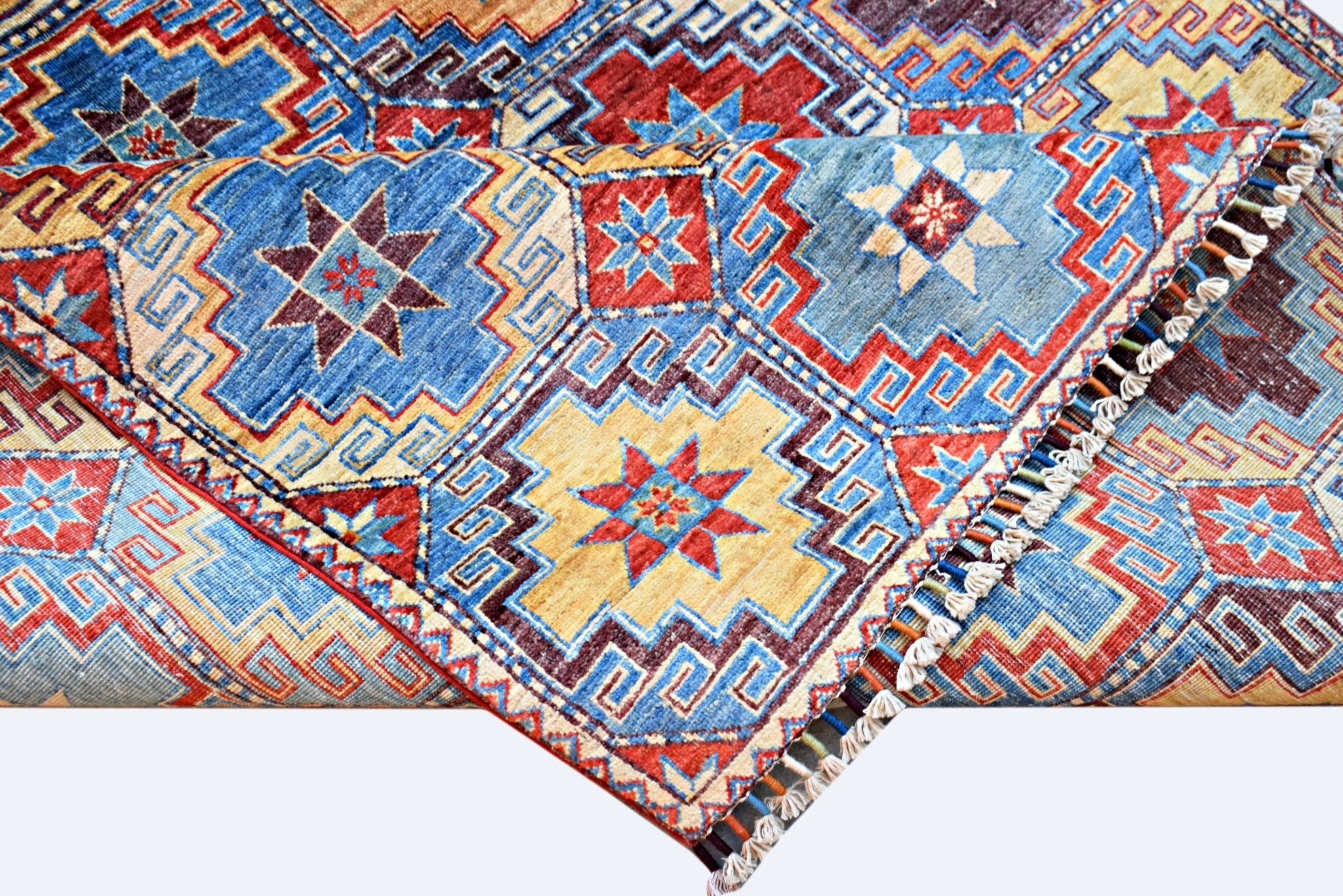 Handmade Afghan Chobi Rug | 196 x 151 cm | 6'5" x 4'11" - Najaf Rugs & Textile