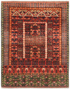 Handmade Afghan Chobi Rug | 200 x 159 cm | 6'7" x 5'3" - Najaf Rugs & Textile