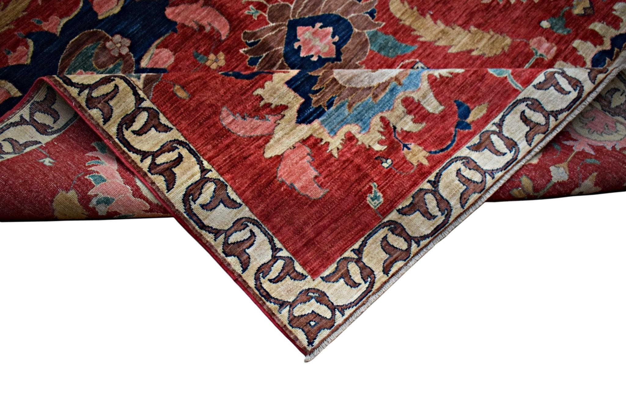 Handmade Afghan Chobi Rug | 205 x 203 cm | 6'9" x 6'8" - Najaf Rugs & Textile