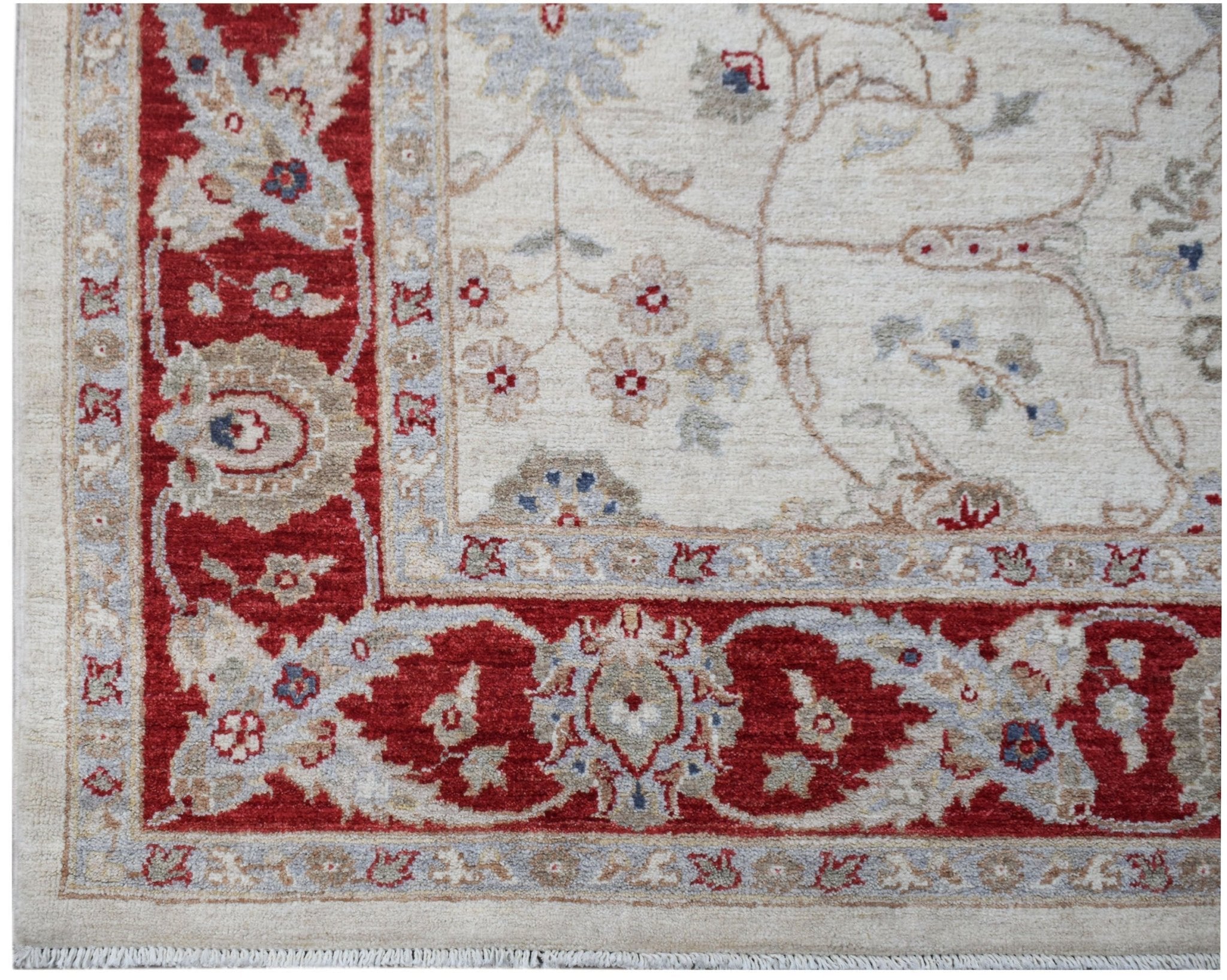 Handmade Afghan Chobi Rug | 231 x 170 cm | 7'7" x 5'7" - Najaf Rugs & Textile