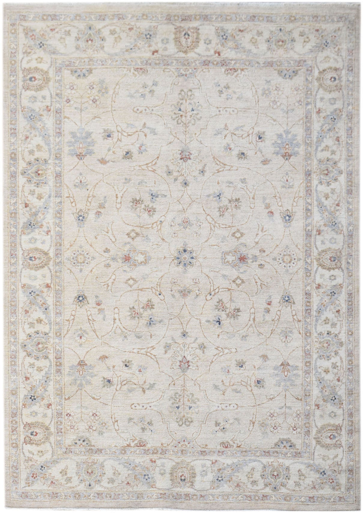 Handmade Afghan Chobi Rug | 236 x 169 cm | 7'9" x 5'7" - Najaf Rugs & Textile