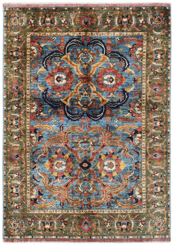 Handmade Afghan Chobi Rug | 239 x 170 cm | 7'10" x 5'7" - Najaf Rugs & Textile