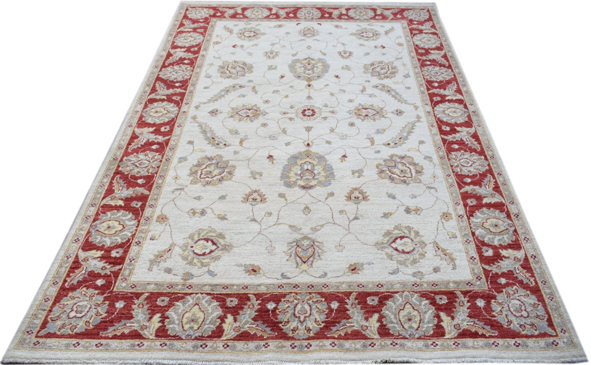 Handmade Afghan Chobi Rug | 243 x 169 cm | 8' x 5'7" - Najaf Rugs & Textile