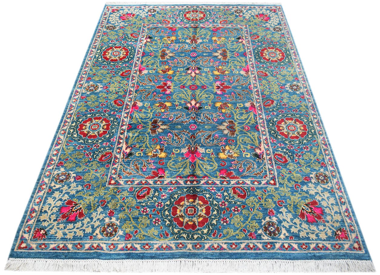 Handmade Afghan Chobi Rug | 275 x 184 cm | 9' x 6' - Najaf Rugs & Textile