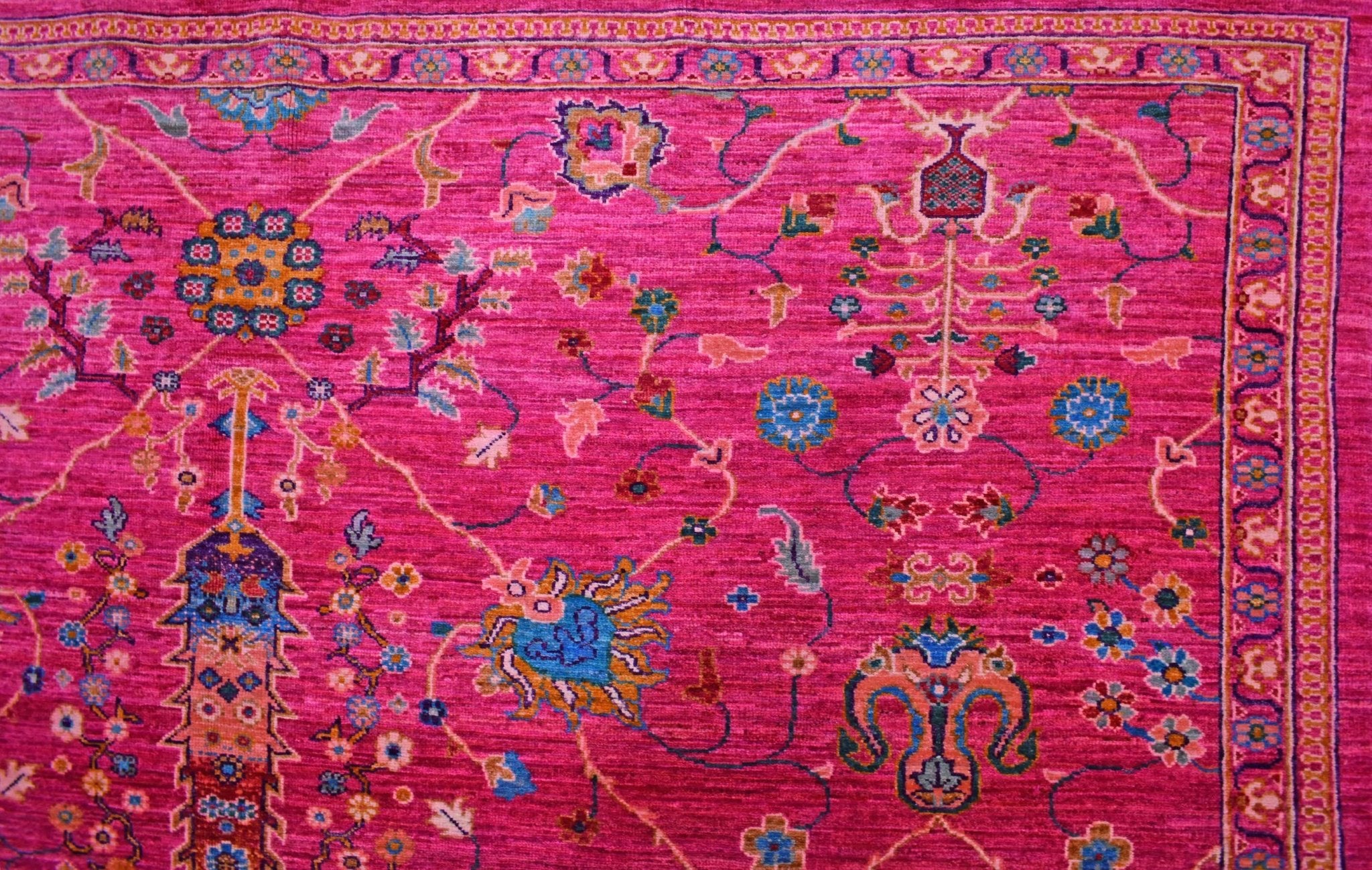 Handmade Afghan Chobi Rug | 281 x 200 cm | 9'2" x 6'5" - Najaf Rugs & Textile