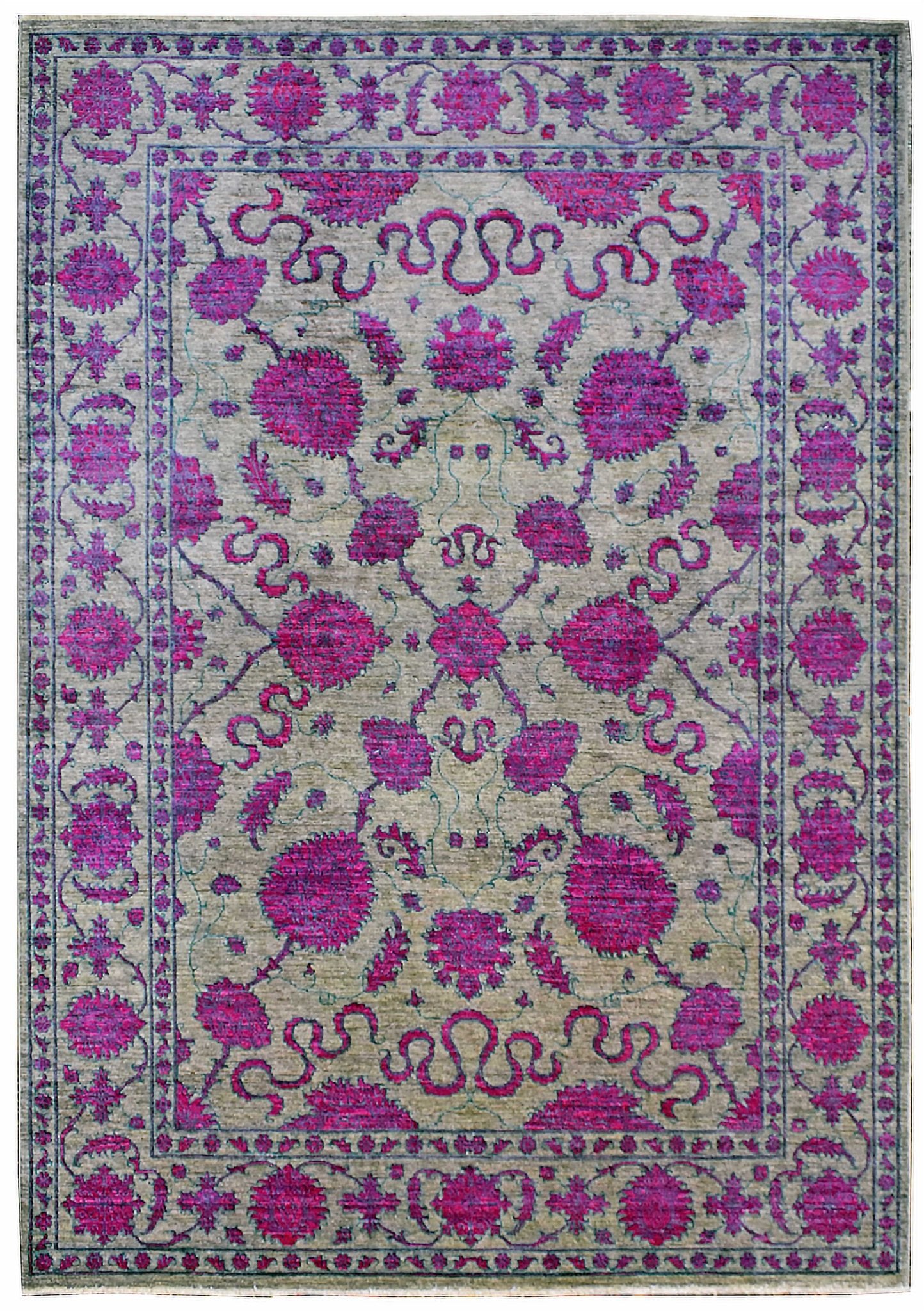 Handmade Afghan Chobi Rug | 294 x 207 cm | 9'6" x 6'7" - Najaf Rugs & Textile