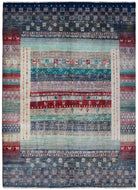 Handmade Afghan Chobi Rug | 296 x 238 cm | 9'9" x 7'10" - Najaf Rugs & Textile