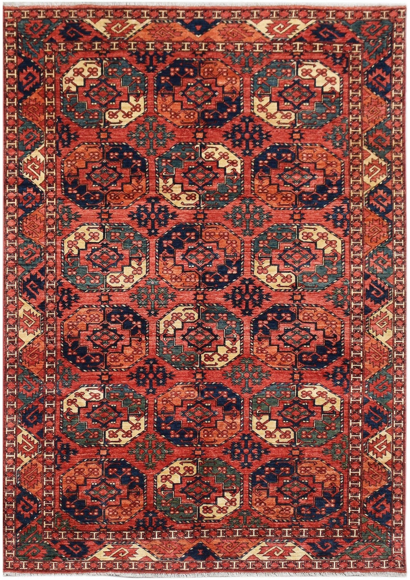 Handmade Afghan Chobi Rug | 297 x 201 cm | 9'9" x 6'7" - Najaf Rugs & Textile