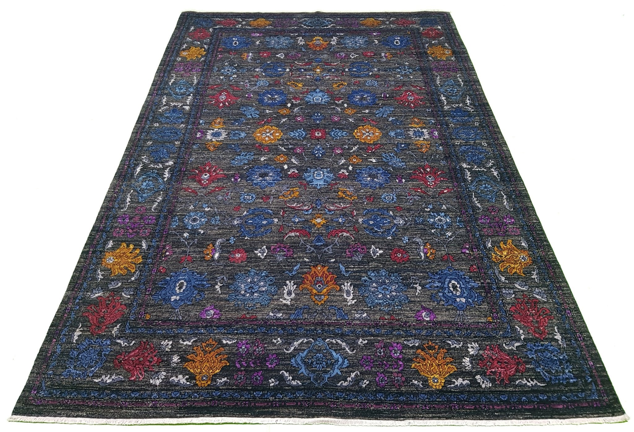 Handmade Afghan Chobi Rug | 298 x 197 cm | 9'7" x 6'4" - Najaf Rugs & Textile