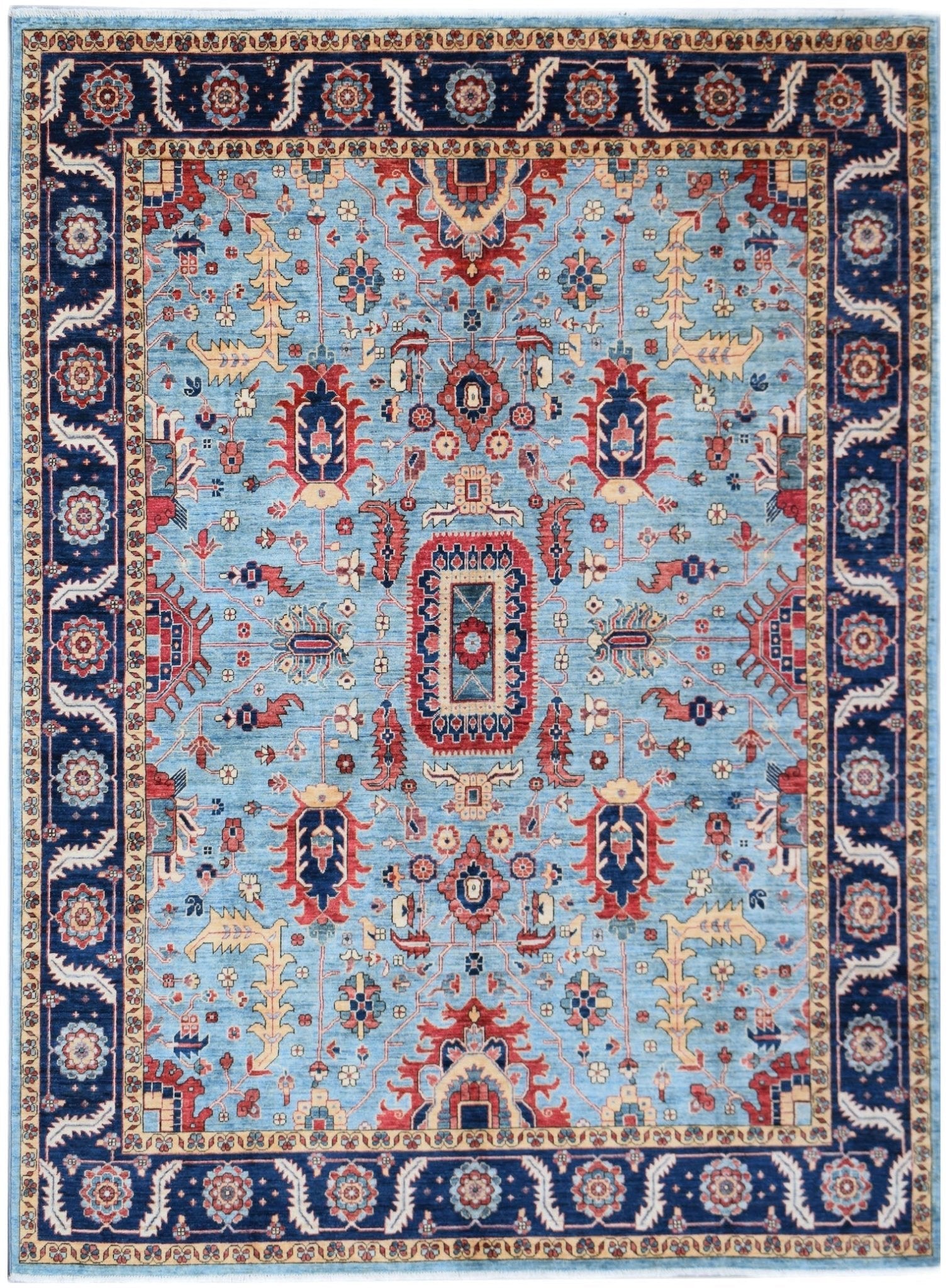 Handmade Afghan Chobi Rug | 307 x 247 cm | 10'1" x 8'2" - Najaf Rugs & Textile