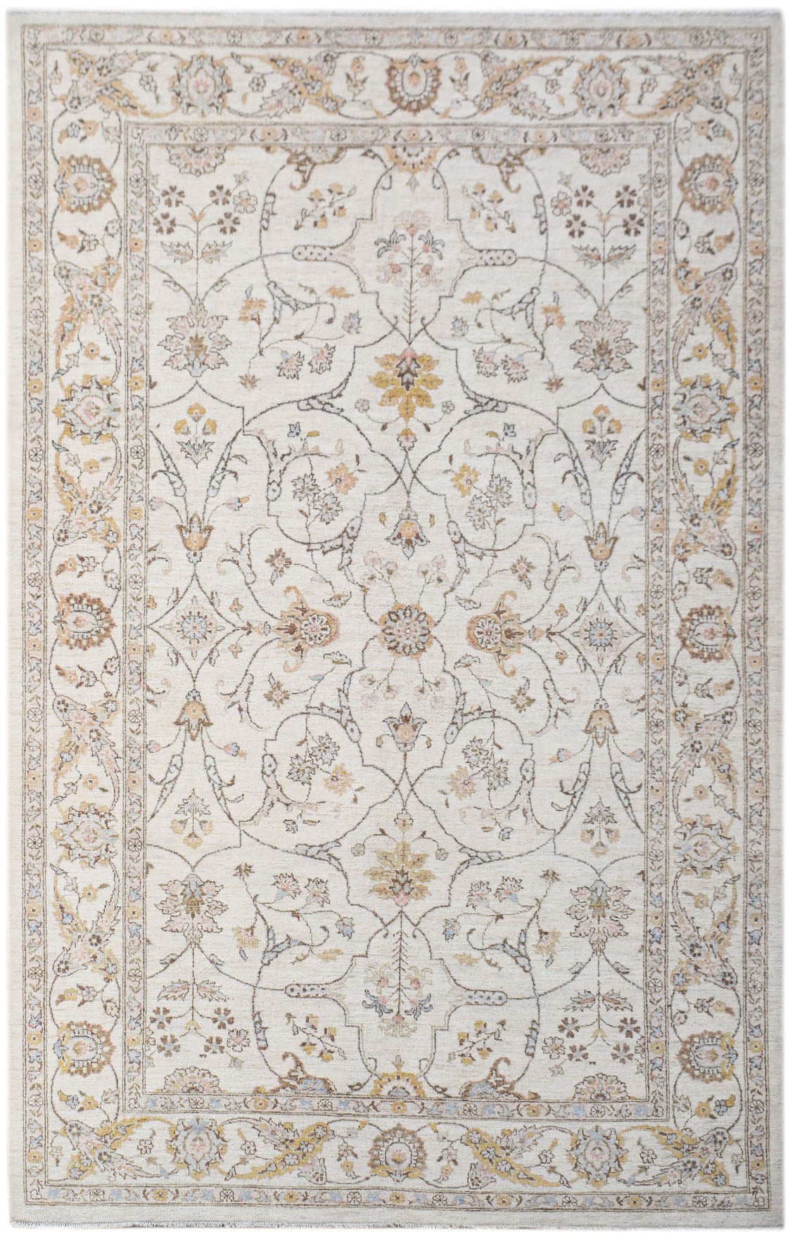 Handmade Afghan Chobi Rug | 311 x 197 cm | 10'3" x 6'6" - Najaf Rugs & Textile