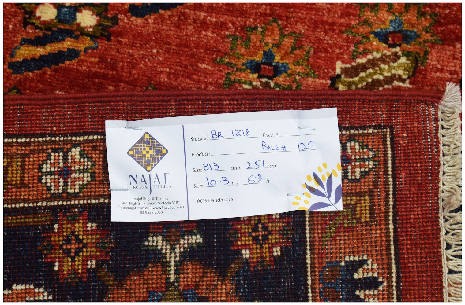 Handmade Afghan Chobi Rug | 313 x 251 cm | 10'3" x 8'3" - Najaf Rugs & Textile