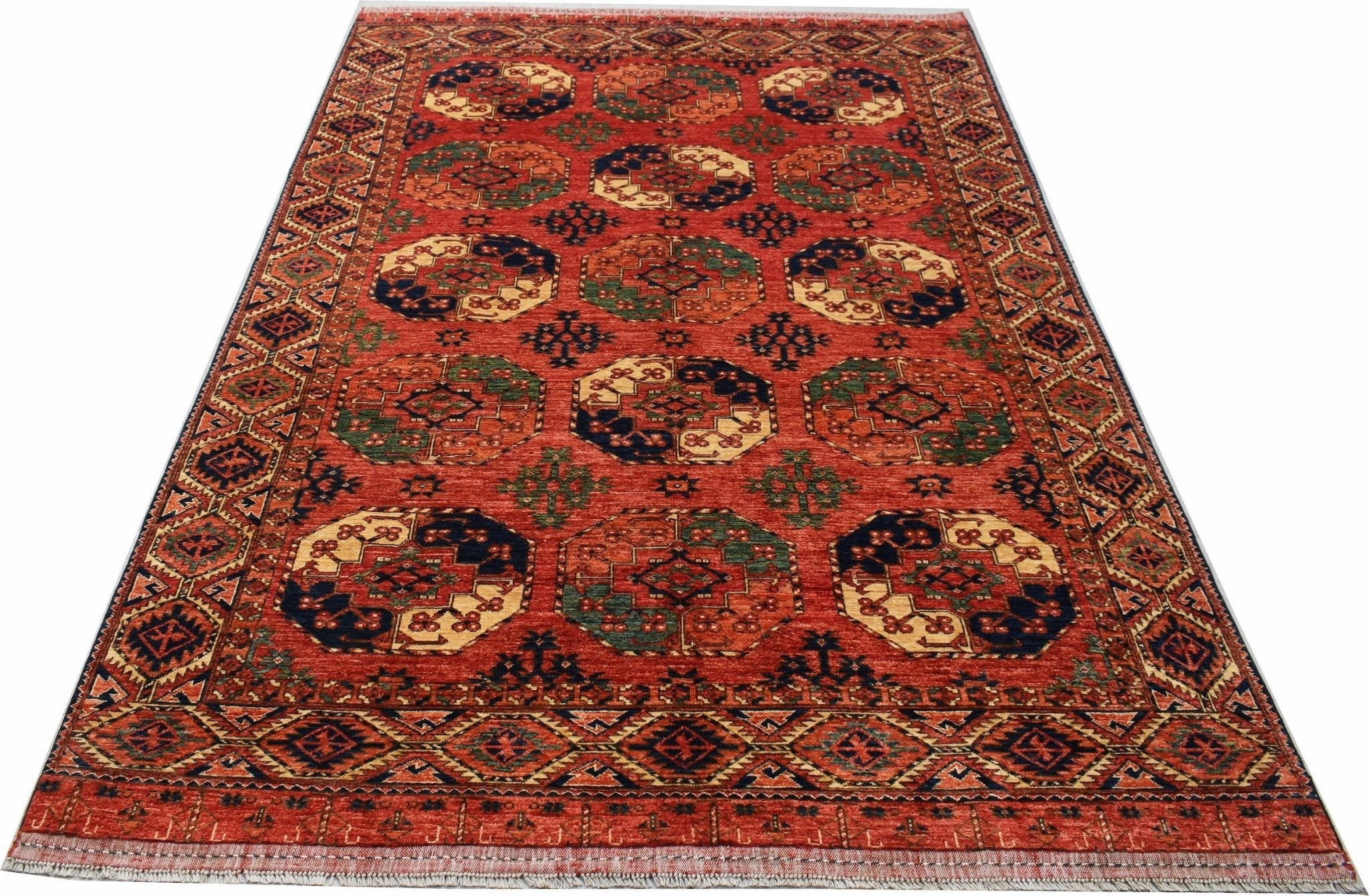 Handmade Afghan Chobi Rug | 316 x 202 cm | 10'5" x 6'7" - Najaf Rugs & Textile