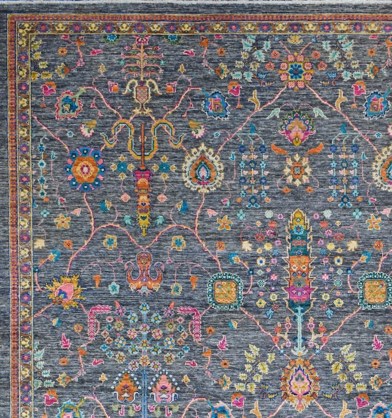 Handmade Afghan Chobi Rug | 321 x 249 cm | 10’5” x 8’1” - Najaf Rugs & Textile