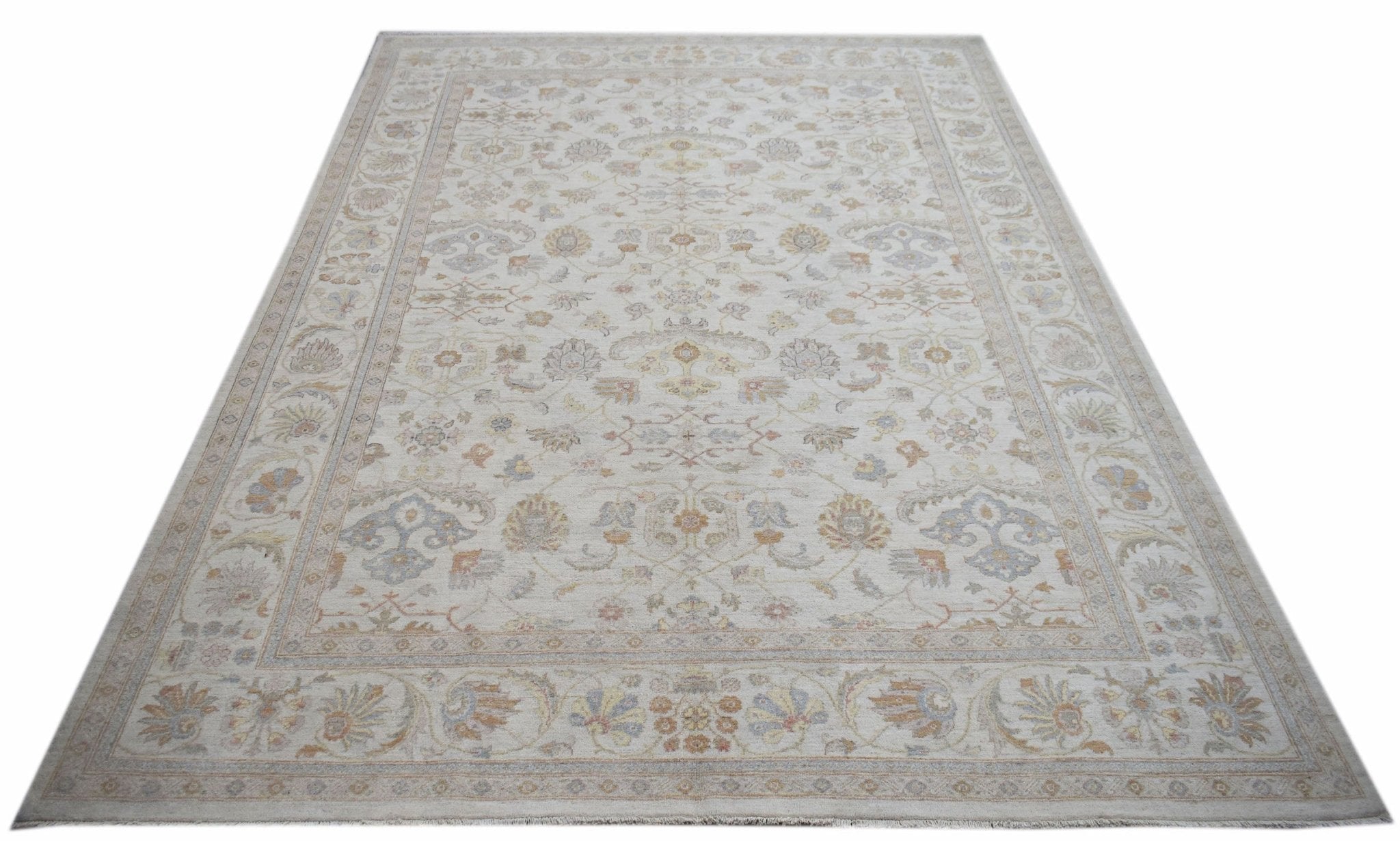 Handmade Afghan Chobi Rug | 327 x 240 cm | 10'9" x 7'11" - Najaf Rugs & Textile