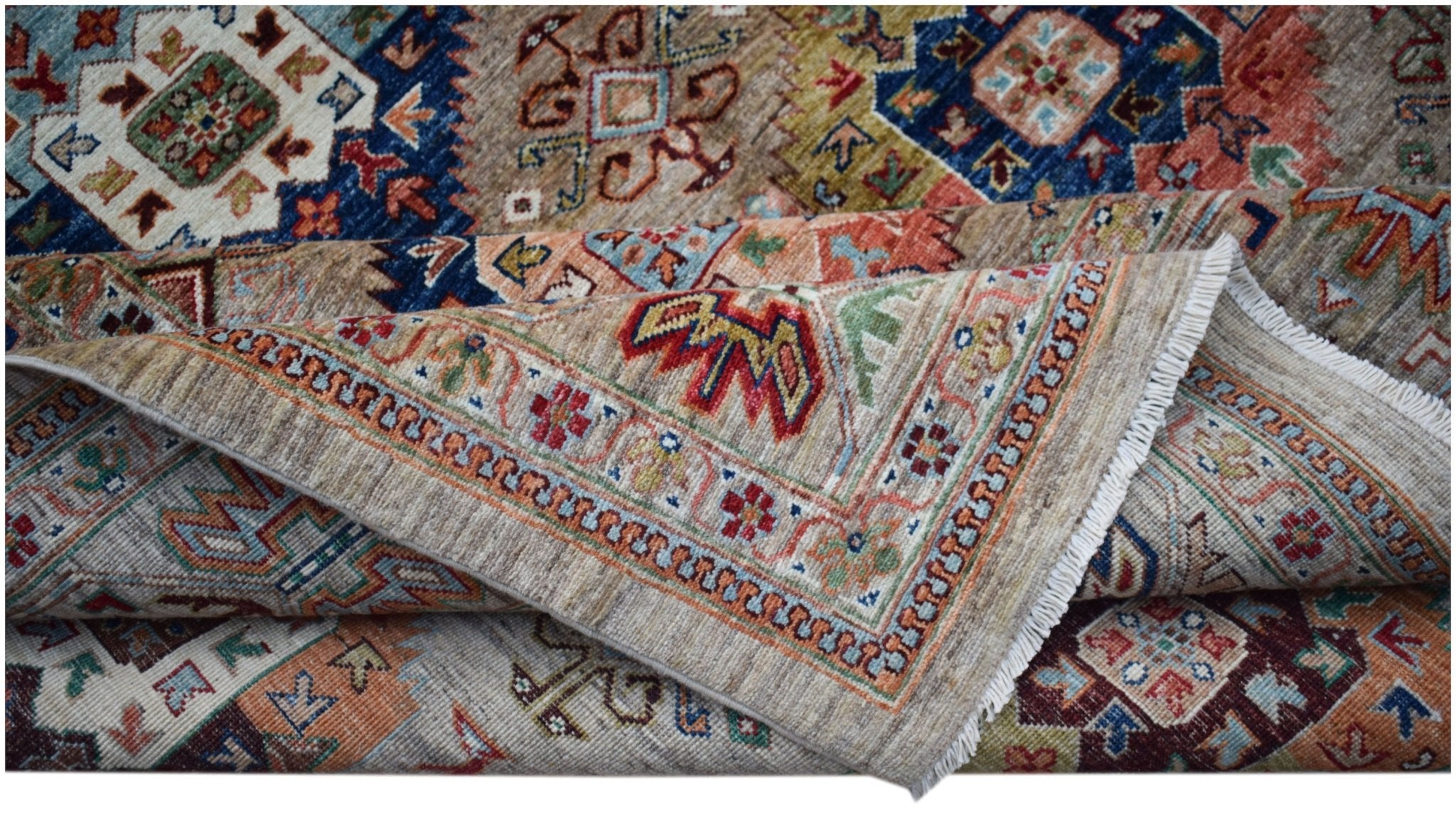 Handmade Afghan Chobi Rug | 360 x 242 cm | 11'10" x 8' - Najaf Rugs & Textile