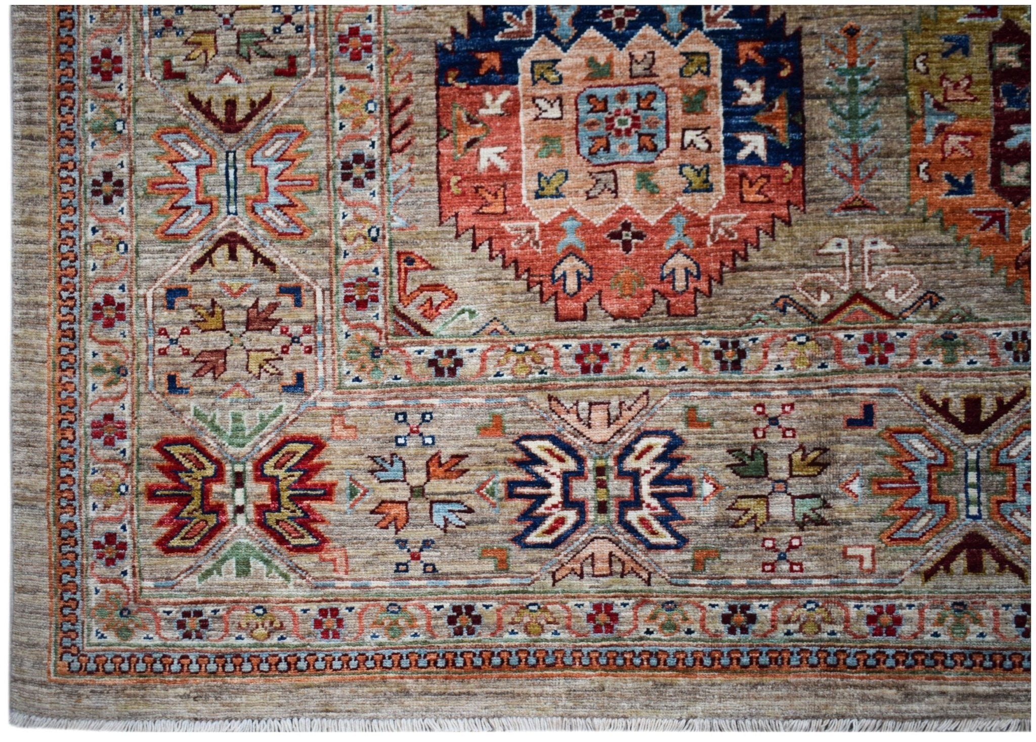 Handmade Afghan Chobi Rug | 360 x 242 cm | 11'10" x 8' - Najaf Rugs & Textile