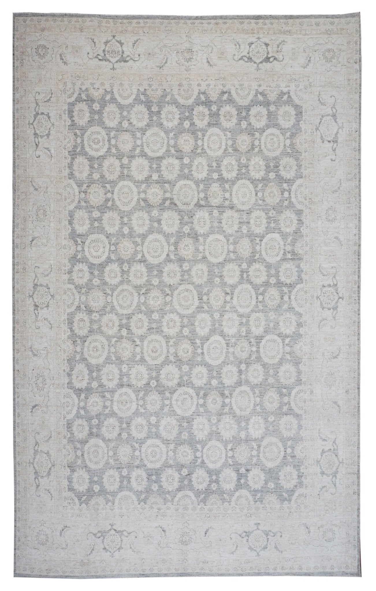 Handmade Afghan Chobi Rug | 367 x 271 cm | 12' x 8'9" - Najaf Rugs & Textile