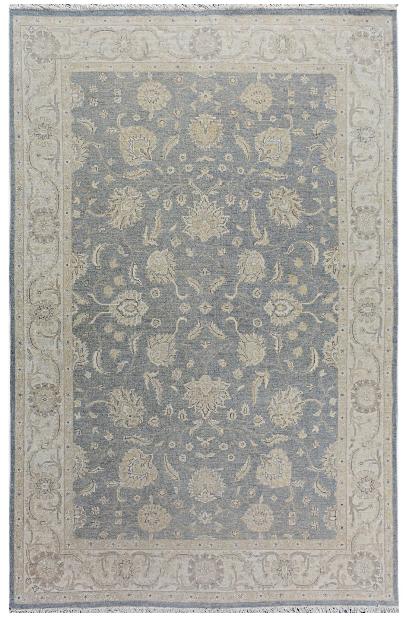 Handmade Afghan Chobi Rug | Bamyan Collection | 277 x 174 cm | 9'1" x 5'9" - Najaf Rugs & Textile