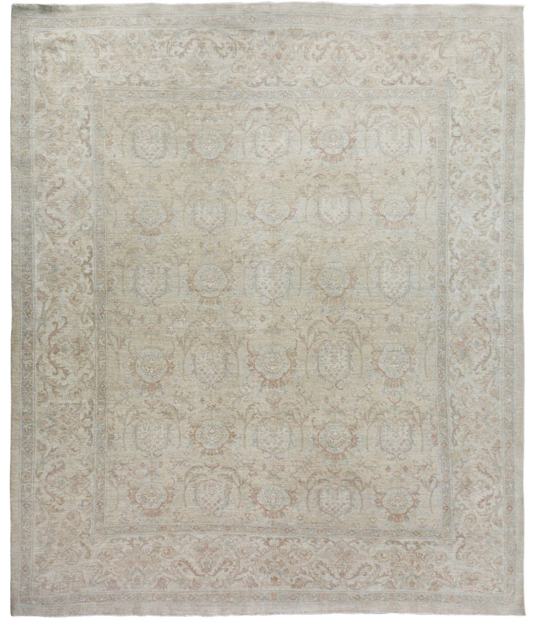 Handmade Afghan Chobi Rug | Bamyan Collection | 280 x 243 cm | 9'3" x 8' - Najaf Rugs & Textile