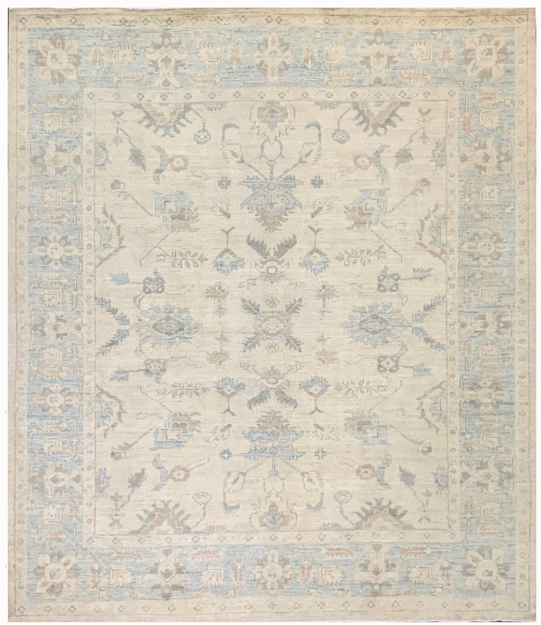 Handmade Afghan Chobi Rug | Bamyan Collection | 292 x 249 cm | 9'6" x 8'2" - Najaf Rugs & Textile