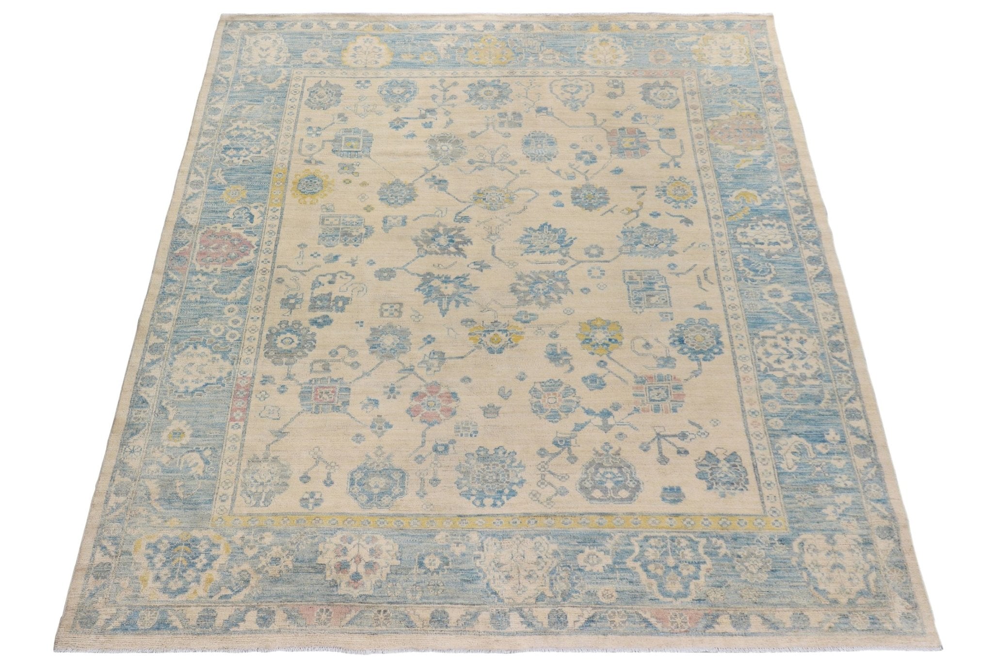 Handmade Afghan Chobi Rug | Bamyan Collection | 302 x 255 cm | 9'11" x 8'5" - Najaf Rugs & Textile