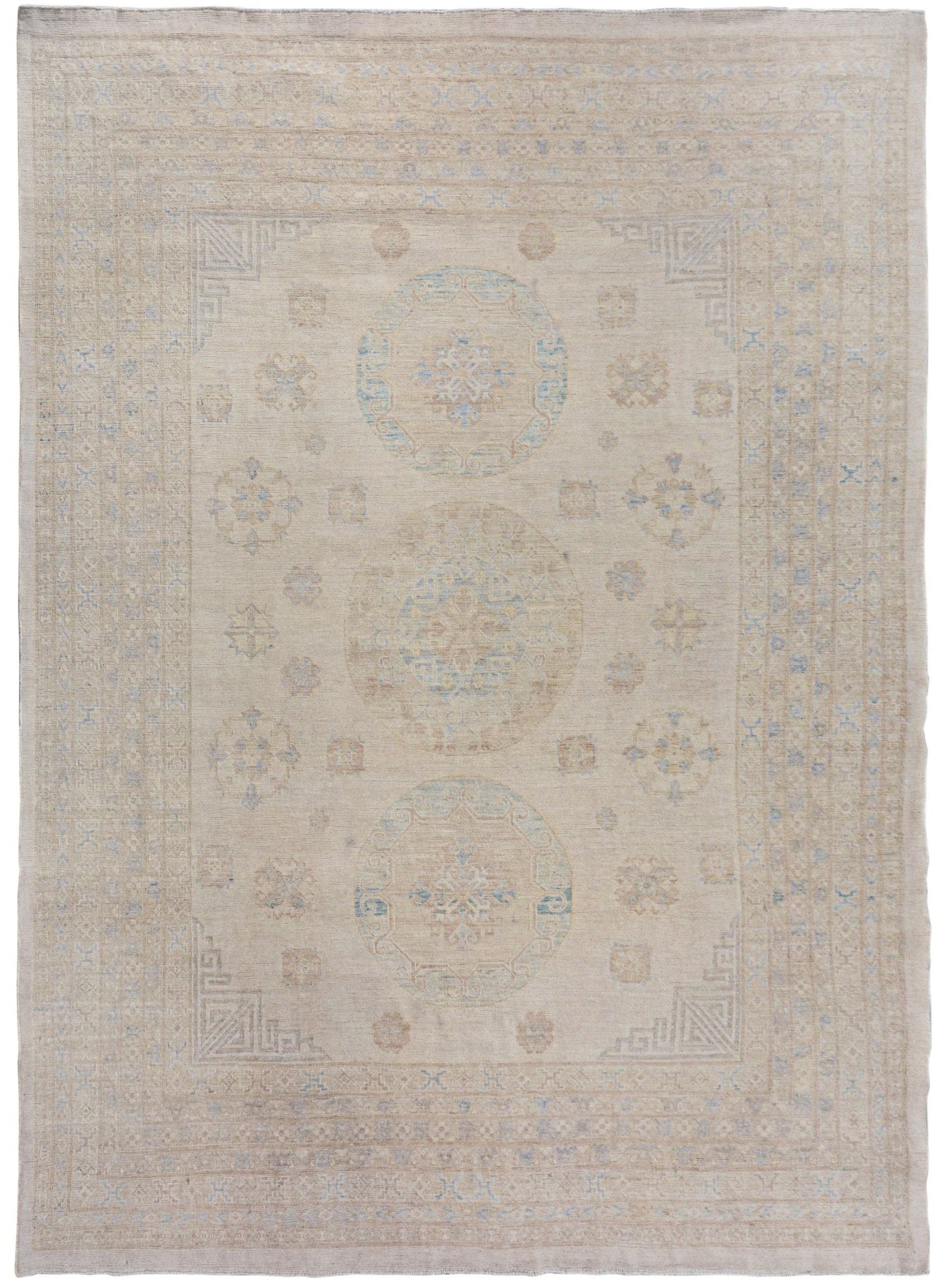 Handmade Afghan Chobi Rug | Bamyan Collection | 303 x 235 cm | 9'11" x 7'9" - Najaf Rugs & Textile