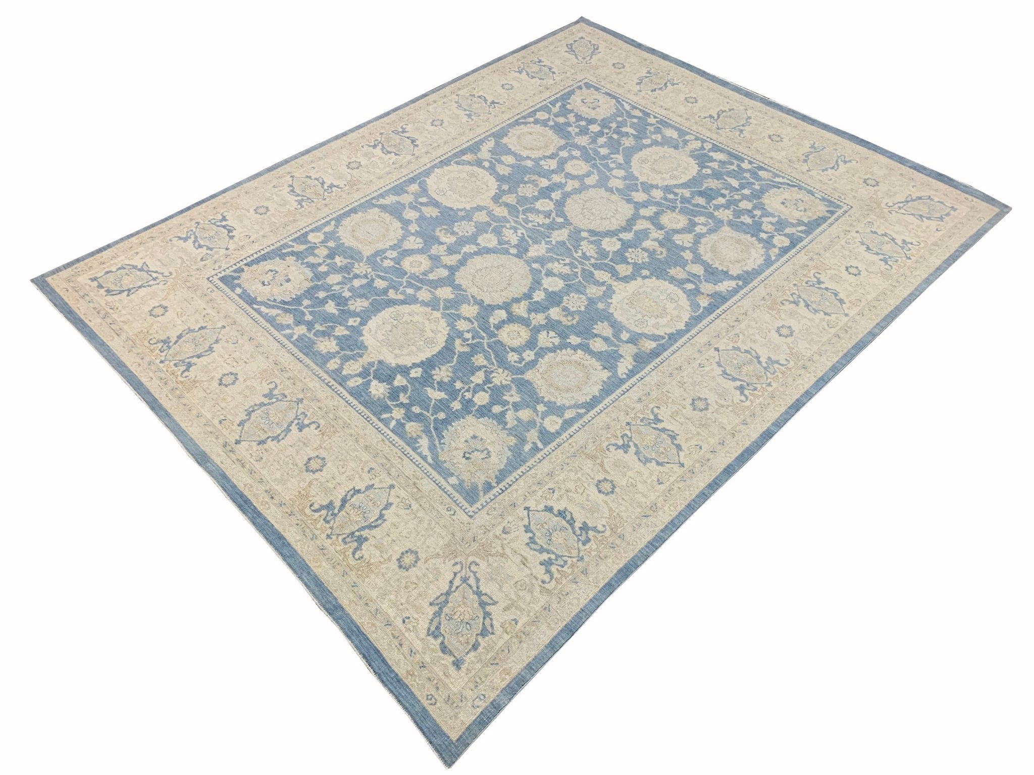 Handmade Afghan Chobi Rug | Bamyan Collection | 304 x 216 cm | 10' x 7'10" - Najaf Rugs & Textile