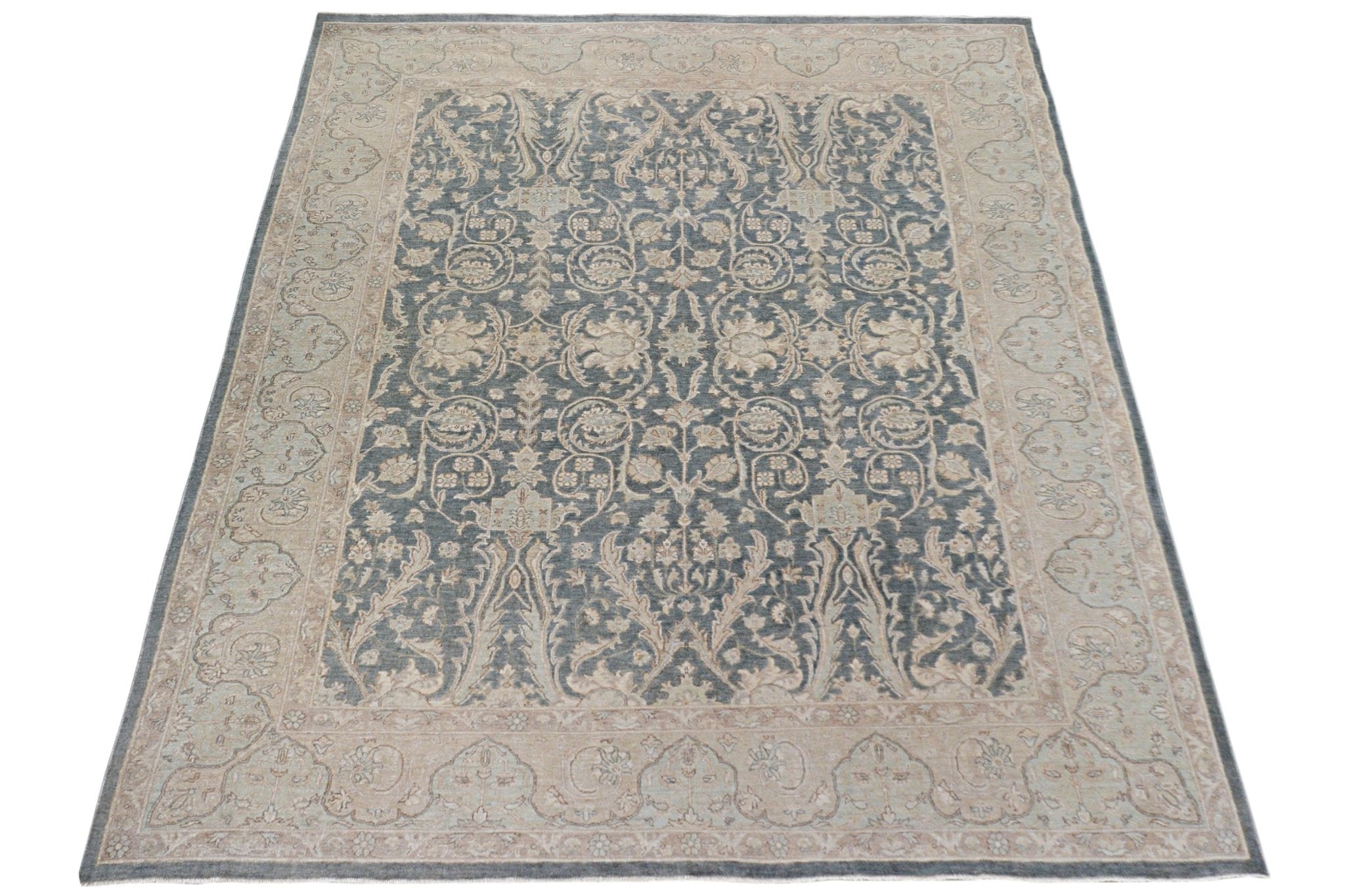 Handmade Afghan Chobi Rug | Bamyan Collection | 310 x 248 cm | 10'2" x 8'2" - Najaf Rugs & Textile