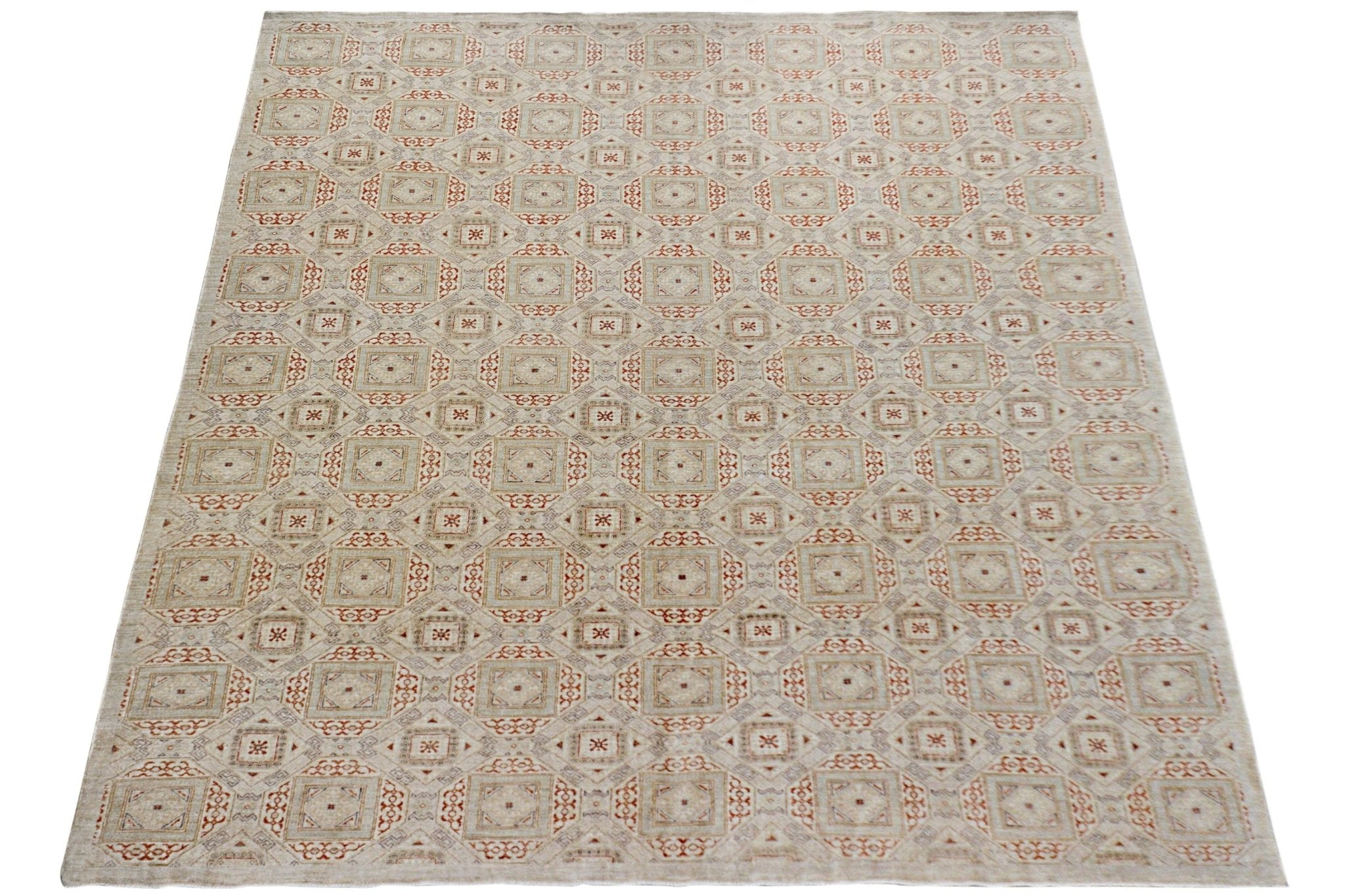 Handmade Afghan Chobi Rug | Bamyan Collection | 357 x 268 cm | 11'9" x 8'10" - Najaf Rugs & Textile