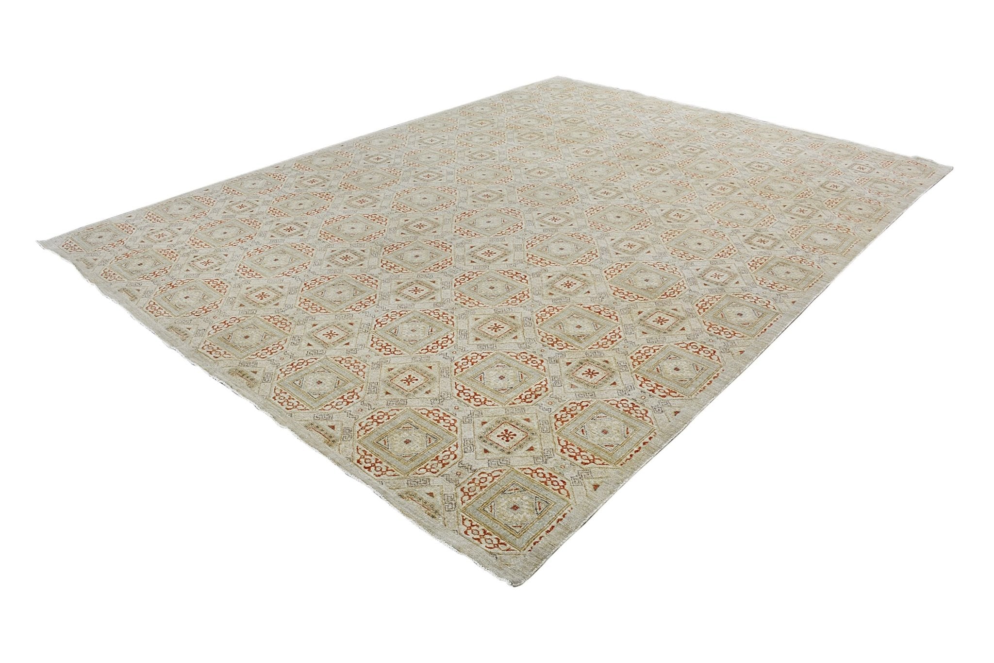 Handmade Afghan Chobi Rug | Bamyan Collection | 357 x 268 cm | 11'9" x 8'10" - Najaf Rugs & Textile