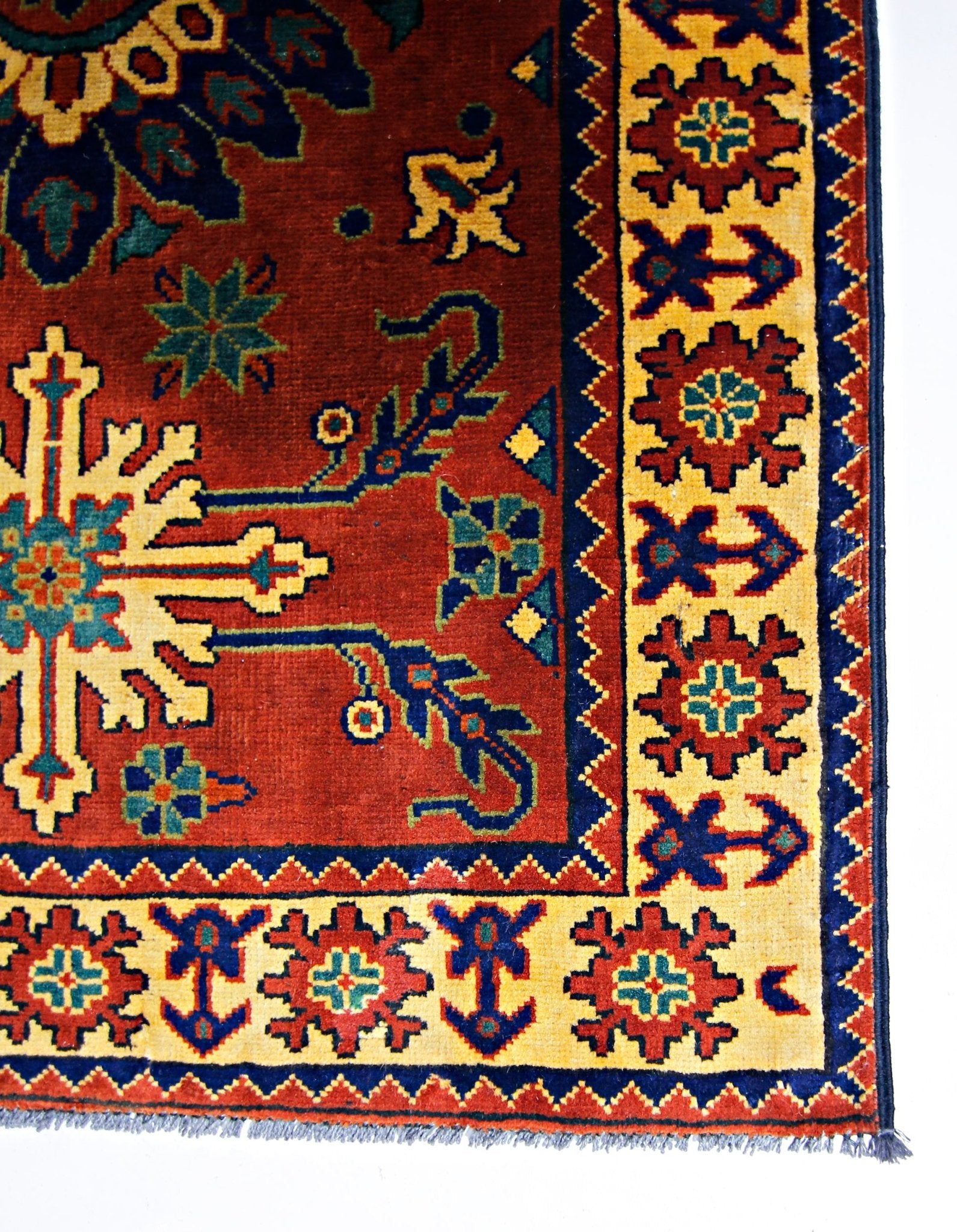 Handmade Afghan Hallway Runner | 311 x 82 cm | 10’2” x 2'8" - Najaf Rugs & Textile