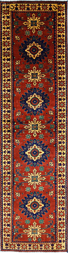 Handmade Afghan Hallway Runner | 311 x 82 cm | 10’2” x 2'8" - Najaf Rugs & Textile